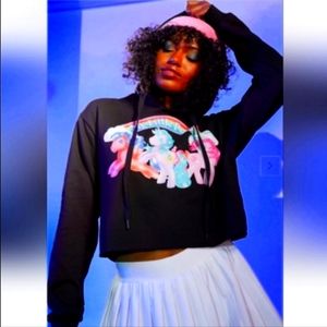 My little Pony cropped Hoodie! NWT Large!